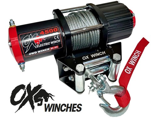 CABRESTANTE ELÉCTRICO OX 4500lbs CABLE CUERDA 12v - ATV/BARCO/CABRESTANTE REMOLQUE - Imagen 6 de 7