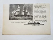 CSS Merrimack Virginia Frigate 1888 Civil War Sketch Print