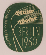 Green Week Environmental Promotion Berlin 1960 German Poster Stamp Ad Label