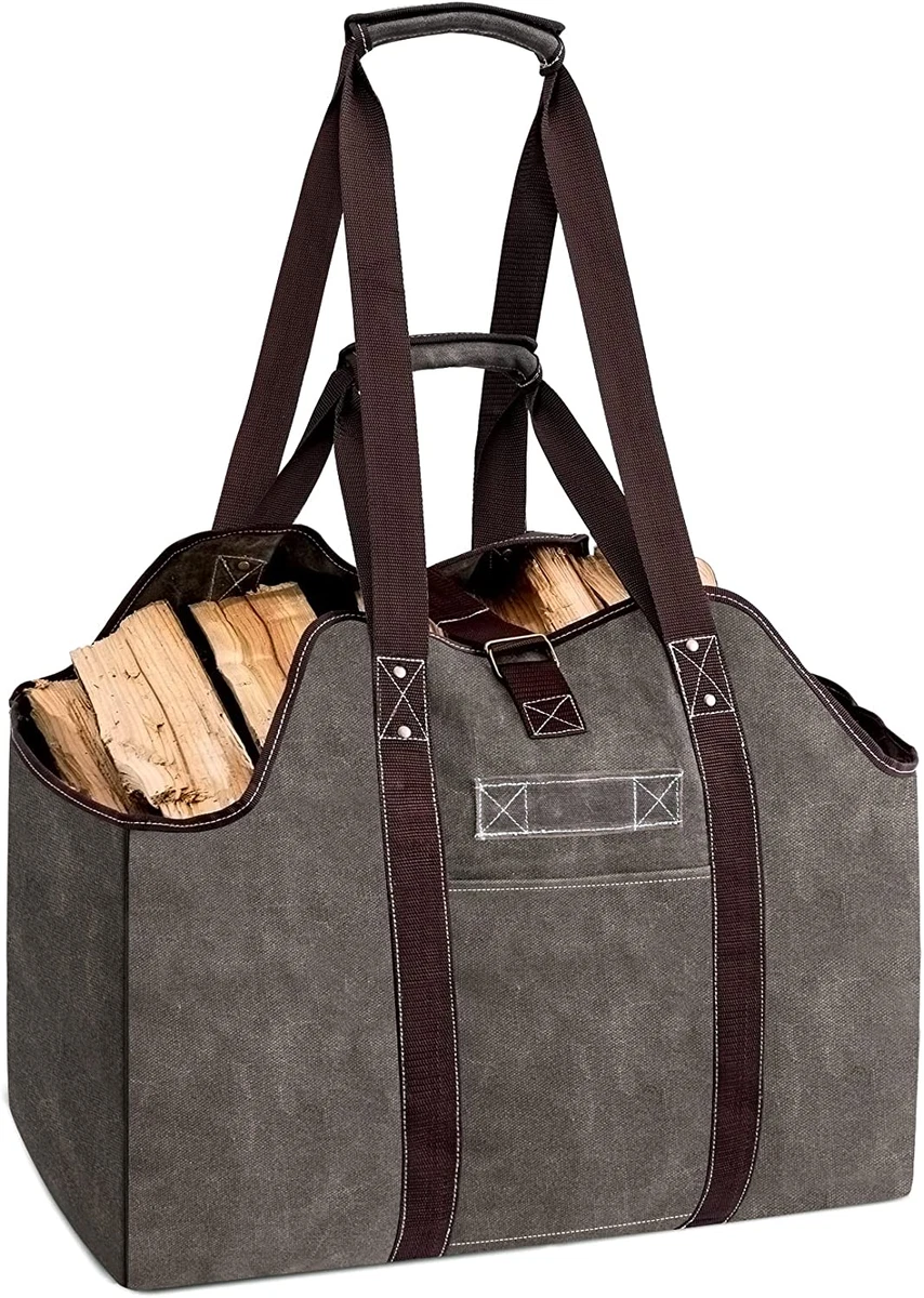 Waxed canvas log carrier hot sale