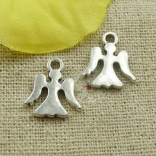 Free Ship 200 pcs tibetan silver angel charms 15x14mm L-4881