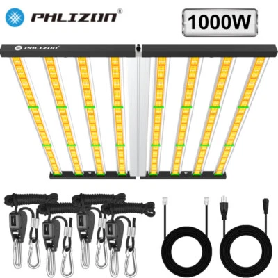 Luz de crecimiento LED comercial regulable de espectro completo PHLIZON FD9600 1000 W 6,5 X 6,5 PIES