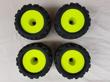 Pro-line Big Joe 40 series tyres on Velocity fluoro wheels 23mm hex 1/2" offset