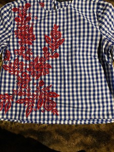 checkered peplum top