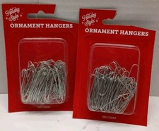 Lot Of 2 200  100 Count Silver Christmas Ornament Hook Hangers Metal Wire New