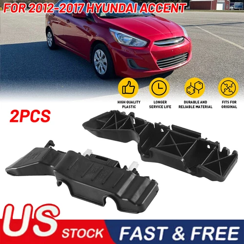 Front Bumper Support Brackets Set For 2012-2017 Hyundai Accent Left & Right Pair