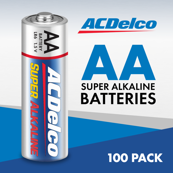 ACDelco AA Batteries, Super Alkaline AA Battery, 1.5-Volt, 100-Count, AC060-image
