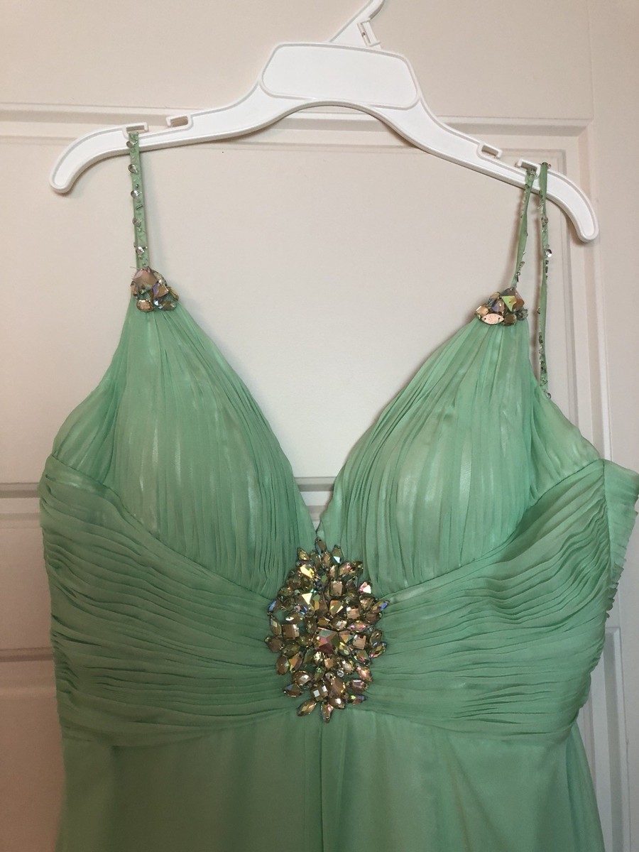 Mac Duggal Prom Dress Evening gown Size 4 Green | eBay