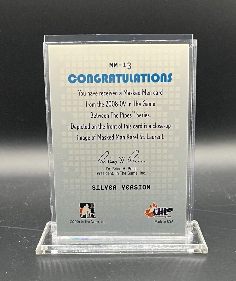 2008-09 ITG Between the Pipes Men Silver Karel St Laurent #MM-13 - Image 2 of 2