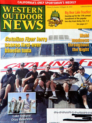 WESTERN OUTDOOR NEWS Newspaper SPORTSMAN MAGAZINE August 26 2022 FISHING Hunting
