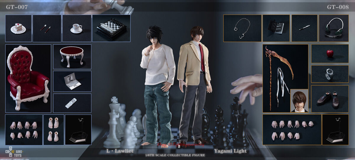 GAMETOYS 1/6 GT-007/008 L·Lawliet & Yagami Light 2 Figures GAMETOYS 1/6 GT-007/008 L·Lawliet & Yagami Light 2 Figures