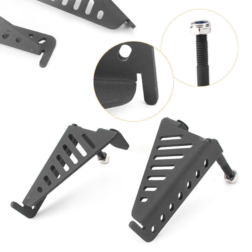 Front Door Side Foot Pegs Footrest Pedal Steel For Jeep Wrangler JK