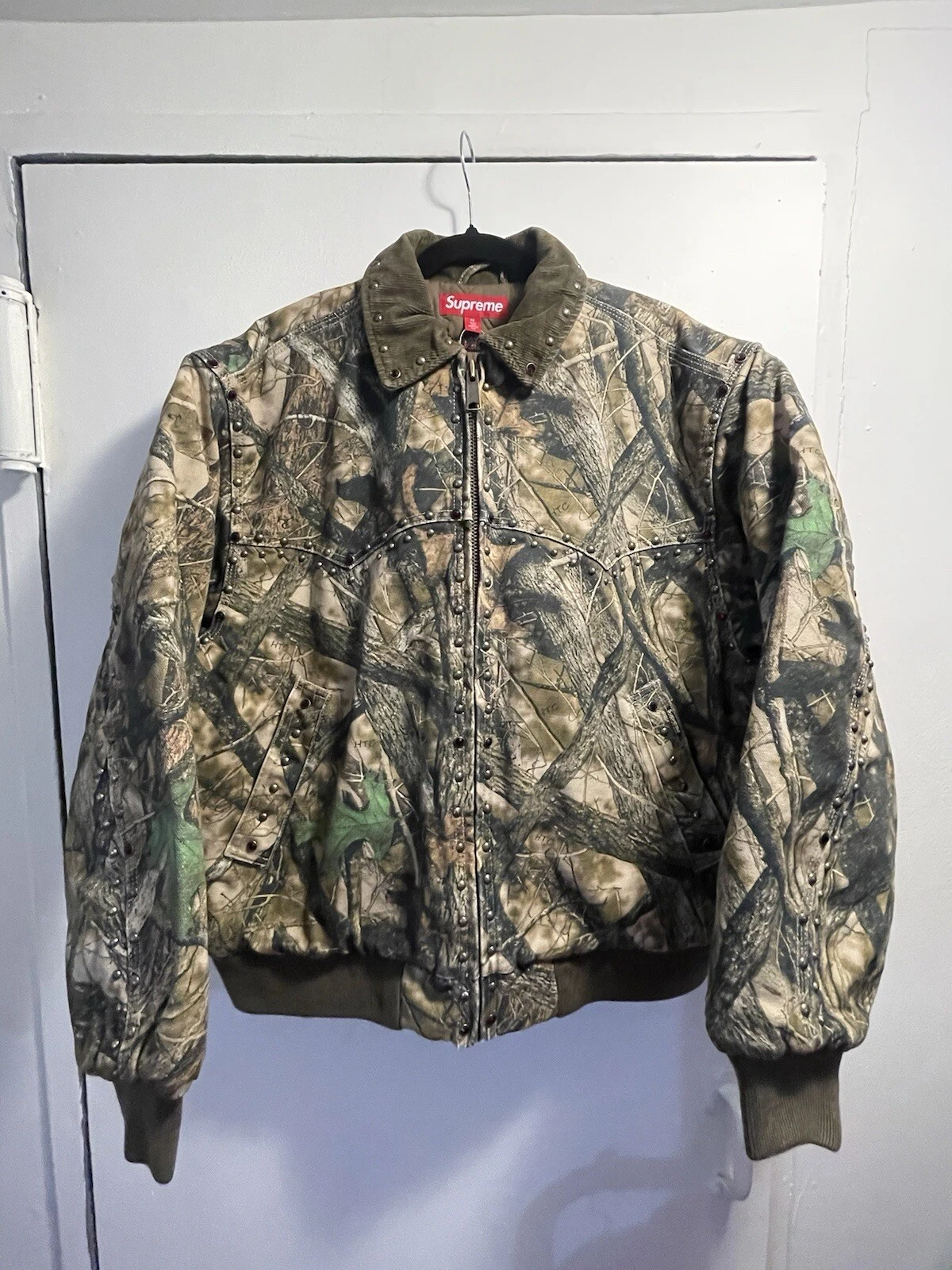 Supreme B.B. Veste de travail camouflage cloutée Simon taille M