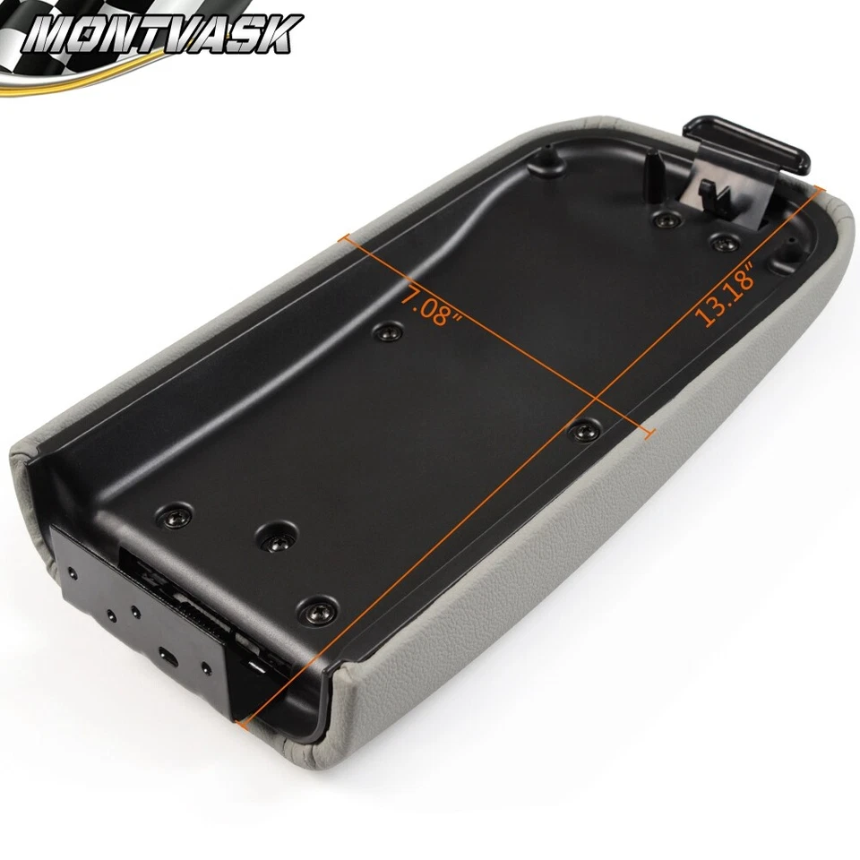 Center Console Lid Armrest Gray Fit For 2006-2009 Chevy Trailblazer GMC Envoy - Изображение 2 из 4