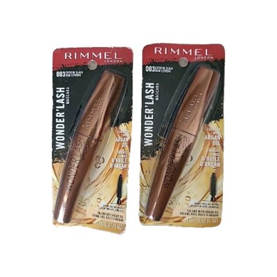 2-Rimmel London Wonderful Wonder'lash Mascara #003 Extreme Black New
