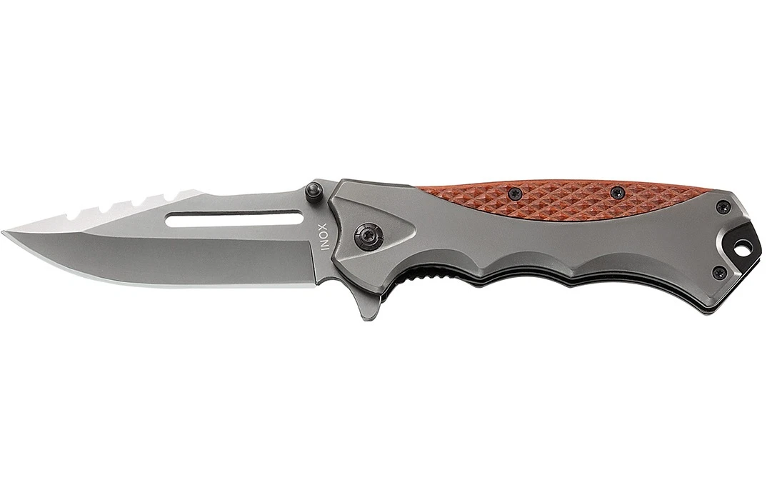 Couteau De Pêcheur Professionnel Ausonia - 2 Fonctions - Manche Liège 22 Cm - Fabriqué En Italie