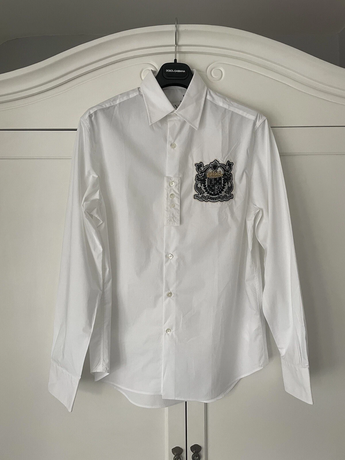Lanvin — LANVIN White Crest Embroidered Shirt - Made In Italy