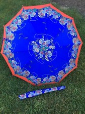 Vtg MCM Carrying Rain Umbrella 100 Nylon Hong Kong