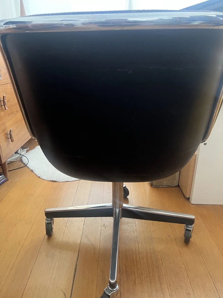 Vintage Knoll Pollock Chair Original Blue Fabric - RARE - Image 2 of 4