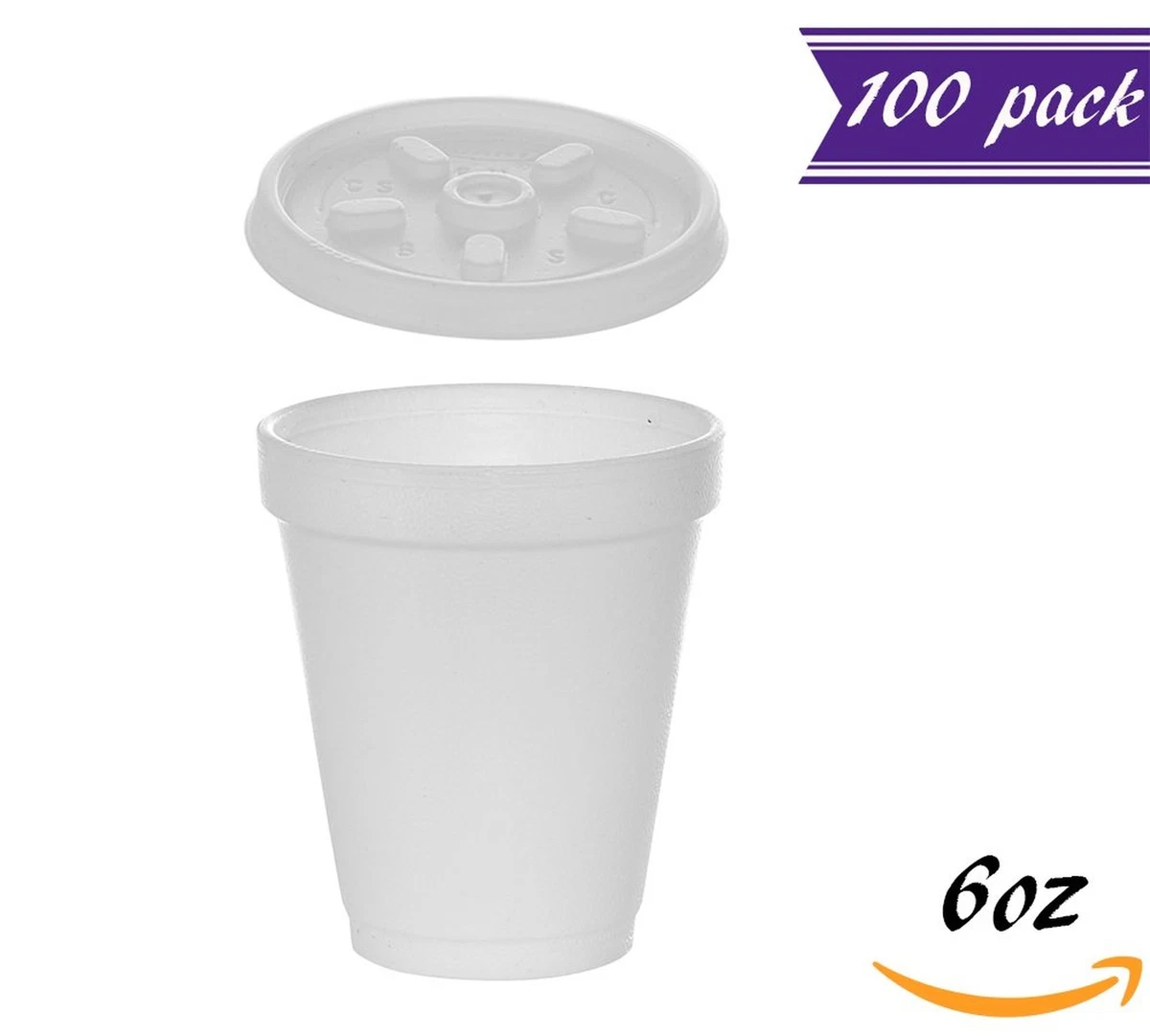 AMZ Empire 24 Oz Foam Cups With Lids, Insulated Styrofoam, 50 OFF