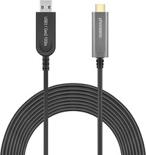 USB A to C Fiber Optical Extension Cable USB 3.1 Gen2 10Gbps 15M 50FT