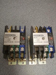 LOT OF 2 - CUTLER HAMMER Type RM POWEREED D40RM Magnetic Latching Relay 24/28VDC