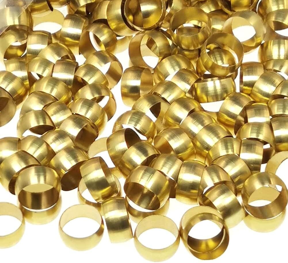 3/16-Inch OD Compression Union, Brass Compression Fitting Pack of 40