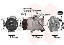 VAN WEZEL 7600K018 Kompressor, Klimaanlage für SEAT SKODA VW
