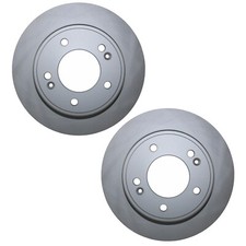 Bison Performance Pair Set 2 Rear Coated 262mm Brake Disc Rotors for Hyundai Kia
