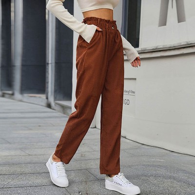 Brown Zaful Corduroy ZAFUL Women's Corduroy Zip Up Hoodie Jacket