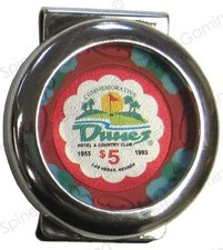 One (1) New Silver Las Vegas Poker Chip Money Clip Hold Favorite CHIP *