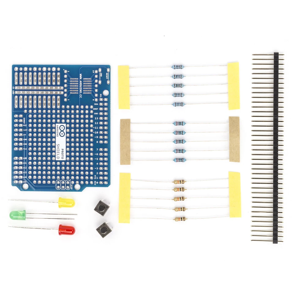 Arduino Proto Extension Kit, Shield für Uno, Lochraster/Prototyping-Fläche + LED - Bild 1 von 1