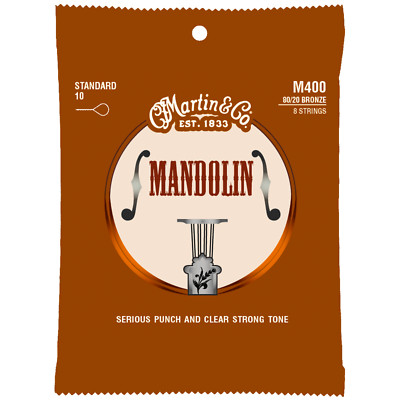 Martin M400 80/20 Bronze Mandolin Strings, Standard, 10-34