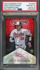 2023 ADLEY RUTSCHMAN DIAMOND ICONS AUTO'D RED #ACAR1 ROOKIE  /5  PSA 10/10 POP 1