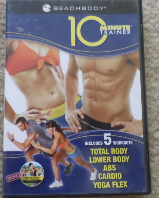 Beachbody 10 Minute Trainer 2 DVD Workout Set 5 Workouts Bonus Power 90