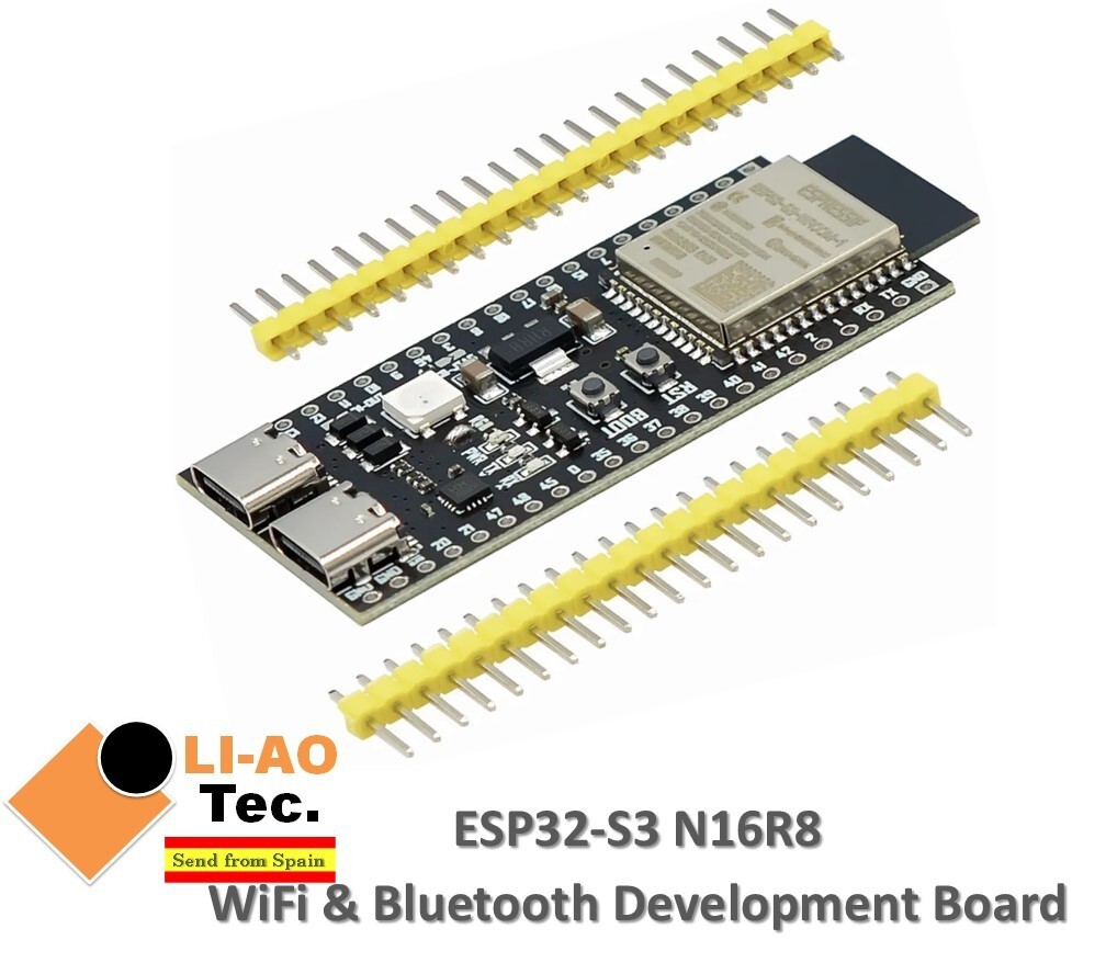 Heemol 1 módulo ESP32 S3 N16R8 DevKitC-1, para placas de desarrollo ESP32 S3 con WiFi, Bluetooth 5.0 para Arduino, con interfaz de antena Heemol 1 módulo ESP32 S3 N16R8 DevKitC-1, para placas de desarrollo ESP32 S3 con WiFi, Bluetooth 5.0 para Arduino, con interfaz de antena