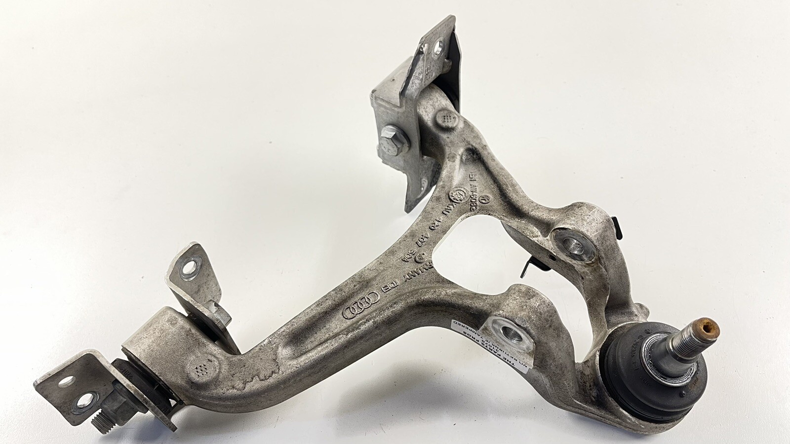 08-15 AUDI R8 SPYDER PASSENGER RIGHT FRONT UPPER CONTROL ARM 420 407 508 OEM