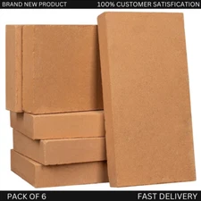 US Stove Fire Bricks Universal Design Easy Use and Installation (6-Pack) Brown