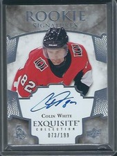 2017-18 UD Exquisite Collection COLIN WHITE Rookie Signatures ERS-CW 73/199 Sens