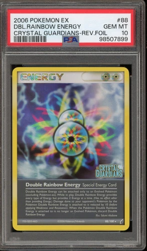Pokemon Double Rainbow Energy EX Crystal Guardians Reverse Holo #88 PSA 10