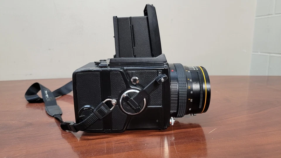 ZENZA BRONICA SQ 6x6 机身,50 毫米和 80 毫米镜头,闪光灯和胶片夹,c-x — 第 3/4 张图片