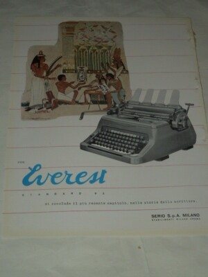 EVEREST STANDARD 92 -MACC.DA SCRIV-OLD ADVERTISING' PAPER 1950s- 
