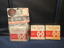 5 Vintage Audio Magnetics 3" Magnetic Recording Tape Original Mailing Box