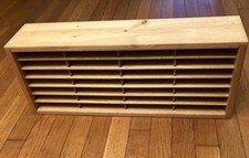 Vintage Napa Valley Box Co 28 Slot 8-Track CD Nintendo Wood Storage Rack 23"x9"