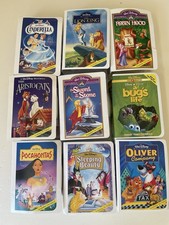 Lot of 12 McDonald's Walt Disney Masterpiece Collection VHS Happy Meal Toy