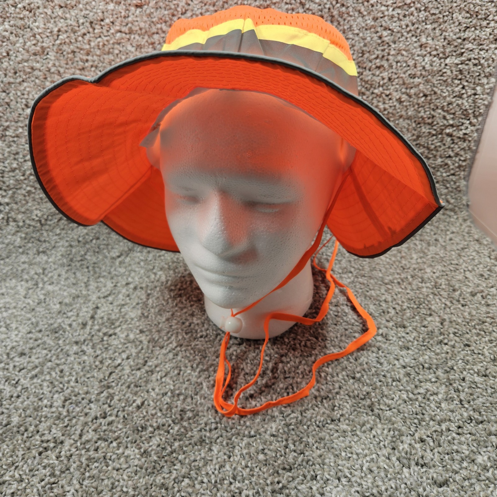 IronwearSafety Booney Hat Orange Hi Viz Reflective Tape Work