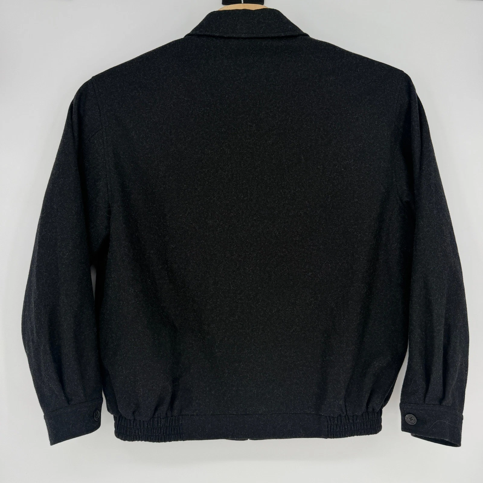 Jos. A. Bank Mens Wool Blend Full Zip Jacket Charcoal Gray Large L Regular NWOT image 3