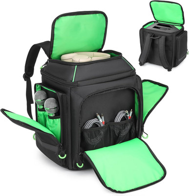Travel Backpack for Bose S1 Pro/S1 Pro+ with Accessory Pockets, Black/Green