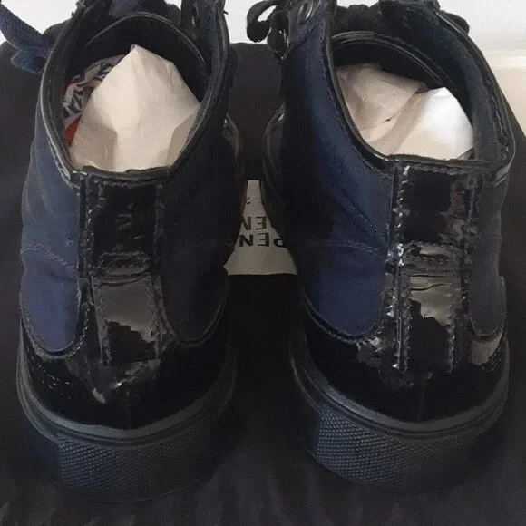 Neil Barrett Tenis Zapatos Nylon + Patente Unisex Negro Con Bolso W8,5 M7 Foto 4 de 4