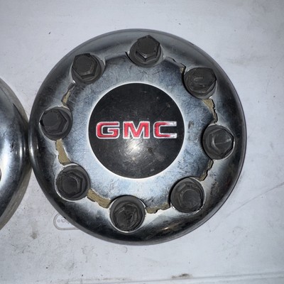 02-22 GMC Savana DUALLY FRONT OEM WHEEL CENTER CAP CHROME 15053704 TWO Caps